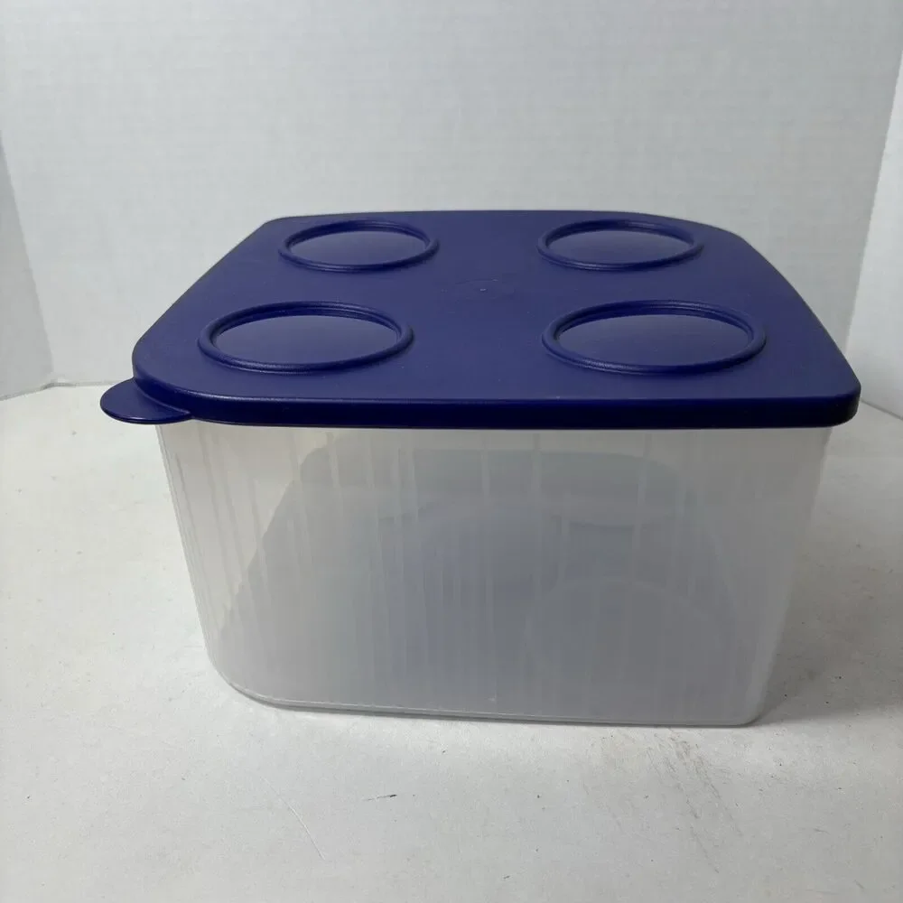 Tupperware Fresh N Cool Refrigerator Food Container‎ 22 Cup 5.2 L Large Blue F4